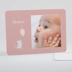 Remerciements naissance Souriceau*Faire-part Elégant Best
