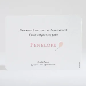 Remerciements naissance Souriceau*Faire-part Elégant Best