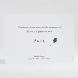 Remerciements naissance Souriceau*Faire-part Elégant Best