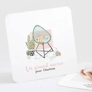 Remerciements naissance Scoubidou*Faire-part Elégant Sale