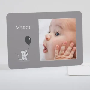 Remerciements naissance Souriceau*Faire-part Elégant Best