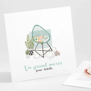 Remerciements naissance Scoubidou*Faire-part Elégant Sale
