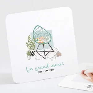 Remerciements naissance Scoubidou*Faire-part Elégant Sale