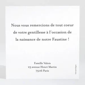 Remerciements naissance Tendre maman*Faire-part Elégant Clearance