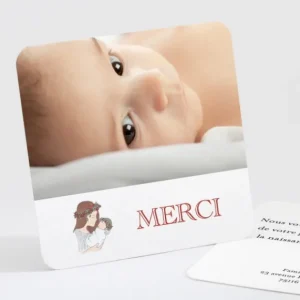Remerciements naissance Tendre maman*Faire-part Elégant Clearance