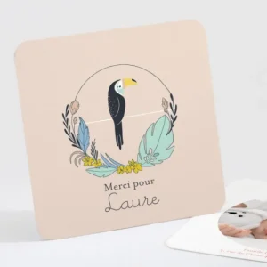 Remerciements naissance Tropical mood*Faire-part Elégant Hot