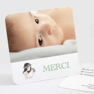 Remerciements naissance Tendre maman*Faire-part Elégant Clearance