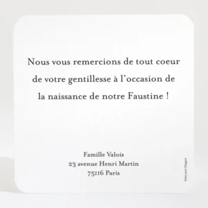 Remerciements naissance Tendre maman*Faire-part Elégant Clearance