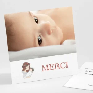 Remerciements naissance Tendre maman*Faire-part Elégant Clearance