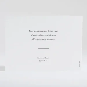 Remerciements naissance Un grand merci*Faire-part Elégant Best