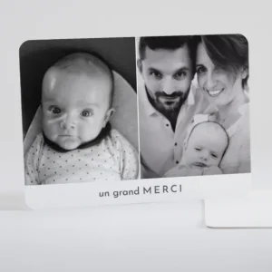 Remerciements naissance Un grand merci*Faire-part Elégant Best