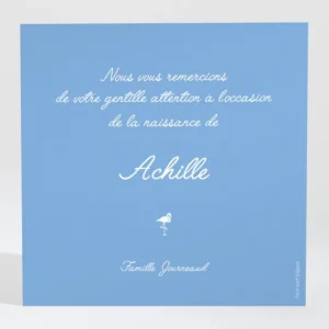 Remerciements naissance Vive les flamants roses*Faire-part Elégant Online