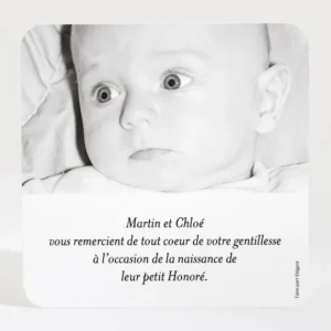Remerciements naissance Vegetal*Faire-part Elégant Sale