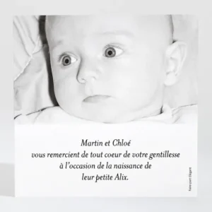 Remerciements naissance Vegetal*Faire-part Elégant Sale