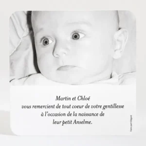 Remerciements naissance Vegetal*Faire-part Elégant Sale
