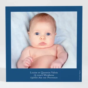 Remerciements naissance Winter*Faire-part Elégant Hot