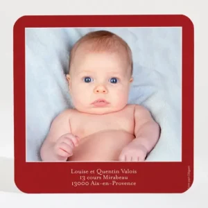 Remerciements naissance Winter*Faire-part Elégant Hot