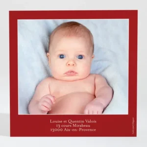 Remerciements naissance Winter*Faire-part Elégant Hot