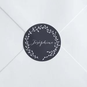 Stickers bapteme Couronne*Faire-part Elégant Best