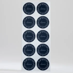 Stickers bapteme Couronne vegetale*Faire-part Elégant Hot