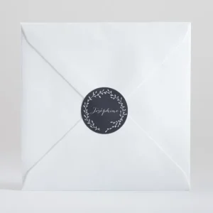 Stickers bapteme Couronne*Faire-part Elégant Best