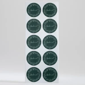 Stickers bapteme Couronne vegetale*Faire-part Elégant Hot