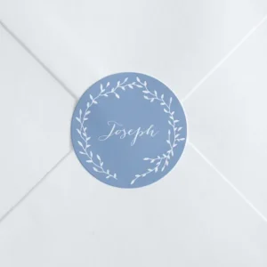 Stickers bapteme Couronne*Faire-part Elégant Best