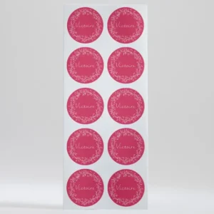 Stickers bapteme Couronne vegetale*Faire-part Elégant Hot