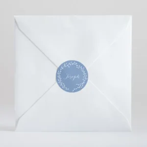 Stickers bapteme Couronne*Faire-part Elégant Best