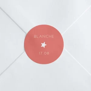 Stickers bapteme Elegante etoile*Faire-part Elégant Discount
