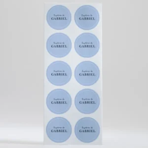 Stickers bapteme Lisere elegant*Faire-part Elégant Sale