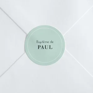 Stickers bapteme Lisere elegant*Faire-part Elégant Sale