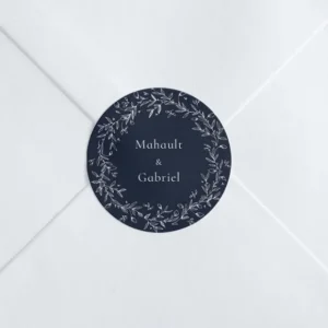 Stickers mariage Couronne Vegetale*Faire-part Elégant Discount