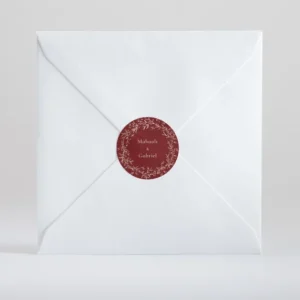 Stickers mariage Couronne Vegetale*Faire-part Elégant Discount
