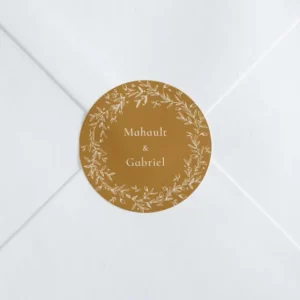Stickers mariage Couronne Vegetale*Faire-part Elégant Discount