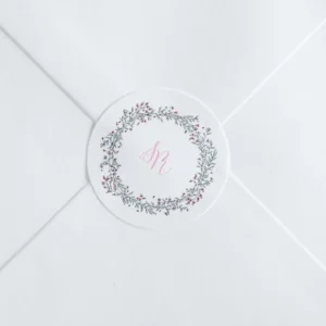 Stickers mariage Ronde Fleurie*Faire-part Elégant Fashion