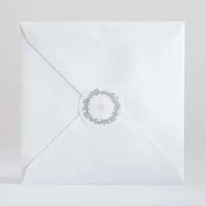 Stickers mariage Ronde Fleurie*Faire-part Elégant Fashion