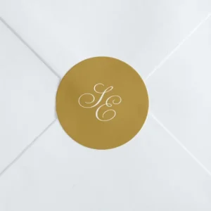 Stickers mariage Traditionnel Monogramme*Faire-part Elégant Online