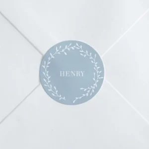 Stickers naissance Couronne Vegetale*Faire-part Elégant Best