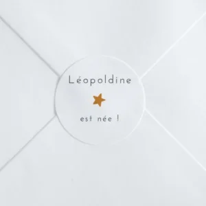 Stickers naissance Elegante etoile*Faire-part Elégant Outlet