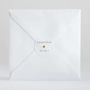 Stickers naissance Elegante etoile*Faire-part Elégant Outlet
