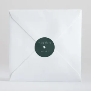 Stickers naissance Elegante etoile*Faire-part Elégant Outlet