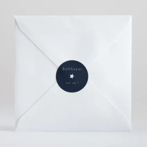 Stickers naissance Elegante etoile*Faire-part Elégant Outlet