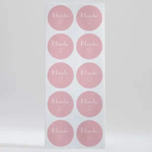 Stickers naissance Joli coeur*Faire-part Elégant New