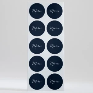 Stickers naissance Merci*Faire-part Elégant Best