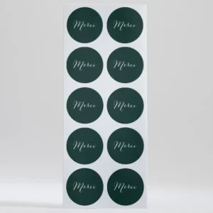Stickers naissance Merci*Faire-part Elégant Best