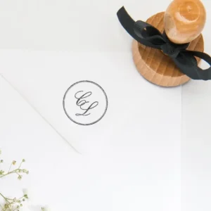Tampon mariage Medaillon elegant*Faire-part Elégant New